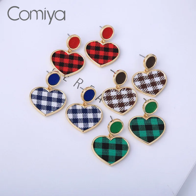 Comiya Designer Dangle Earring Heart Shape Romantic Accessories Cotton Brincos Femme Elegant Drop Earrings For Women Bisuteria | Украшения
