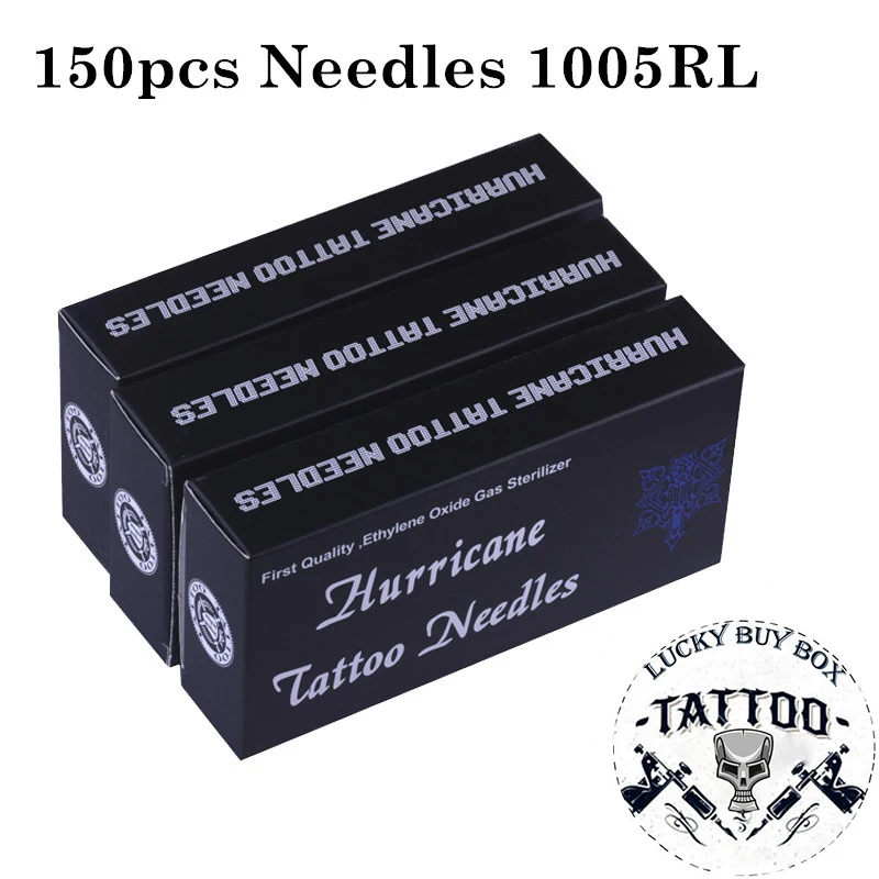 Иглы для татуажа 150 шт профессиональные иглы для татуажа 1005RL Одноразовые стерилизованные круглые иглы для татуажа боди-арт