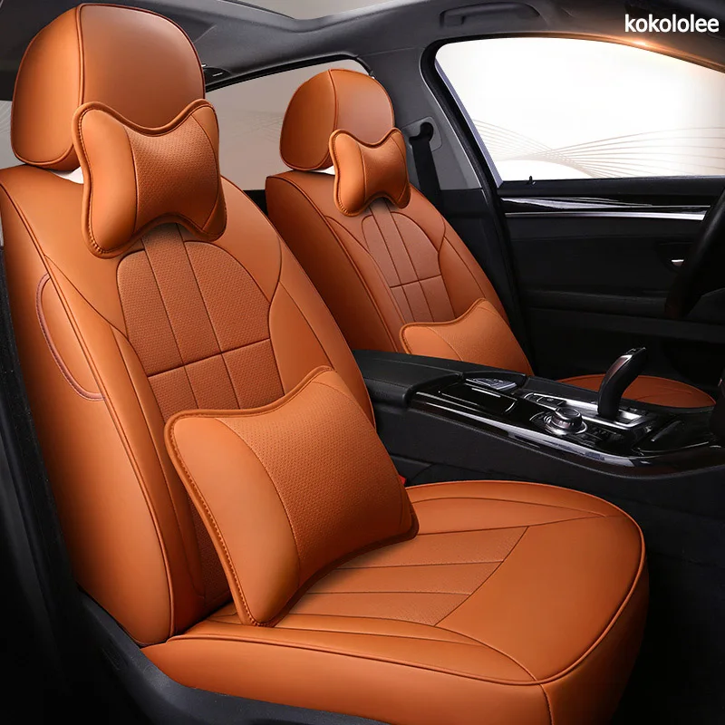 Deluxe Edition Кожаные чехлы для автомобильных сидений для KIA Sportage Cadenza SHUMA Carens Borrego Opirus Sorento Niro автомобильные чехлы для сидений - Название цвета: Deluxe Edition