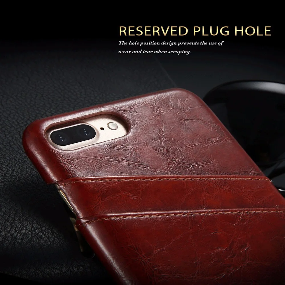 Floveme 2018 New слот для карты Wallet Case IPhone X 8 7 Plus масло воск кожаный чехол iPhone 6 S плюс 5S 5 SE