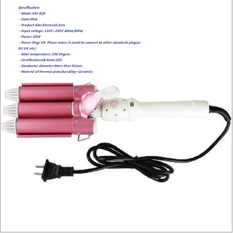 KM 926 профессиональные электрические щипцы для завивки волос керамические 3