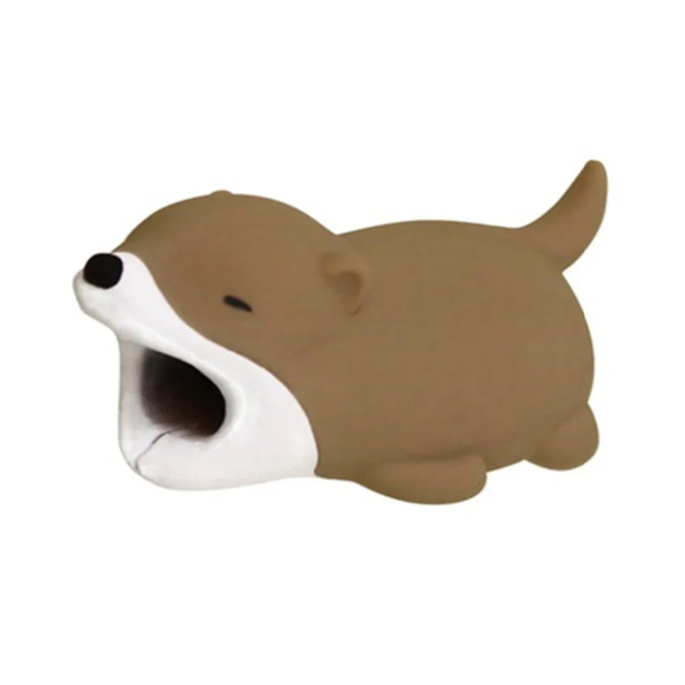 Otter MEIYI милые животные укуса протектор для iPhone устройства для сматывания кабеля аксессуар для телефона, держатель кабеля друзья Sujeta кабели Kabel Diertjes - Цвет: Otter