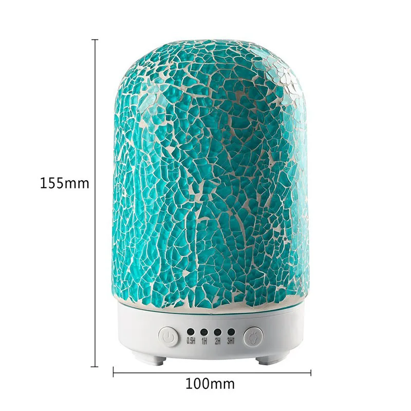 COOSA изумруд разбитое стекло ультразвуковой диффузор эфирного масла 100 мл