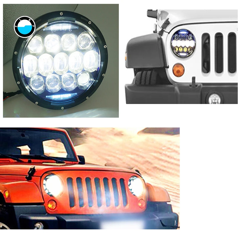 Для Jeep TJ JK 7 дюймов светодиодные фары 130 Вт Hi/ближнего света DRL указатели поворота
