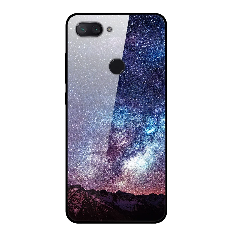 Чехол для Xiaomi mi 8 Lite чехол из закаленного стекла с изображением планеты космоса