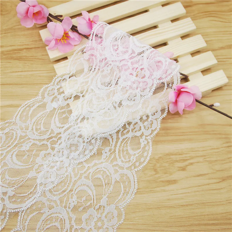 Кружевная отделка из полиэстера 90 мм белые тканевые аксессуары для шитья ткань
