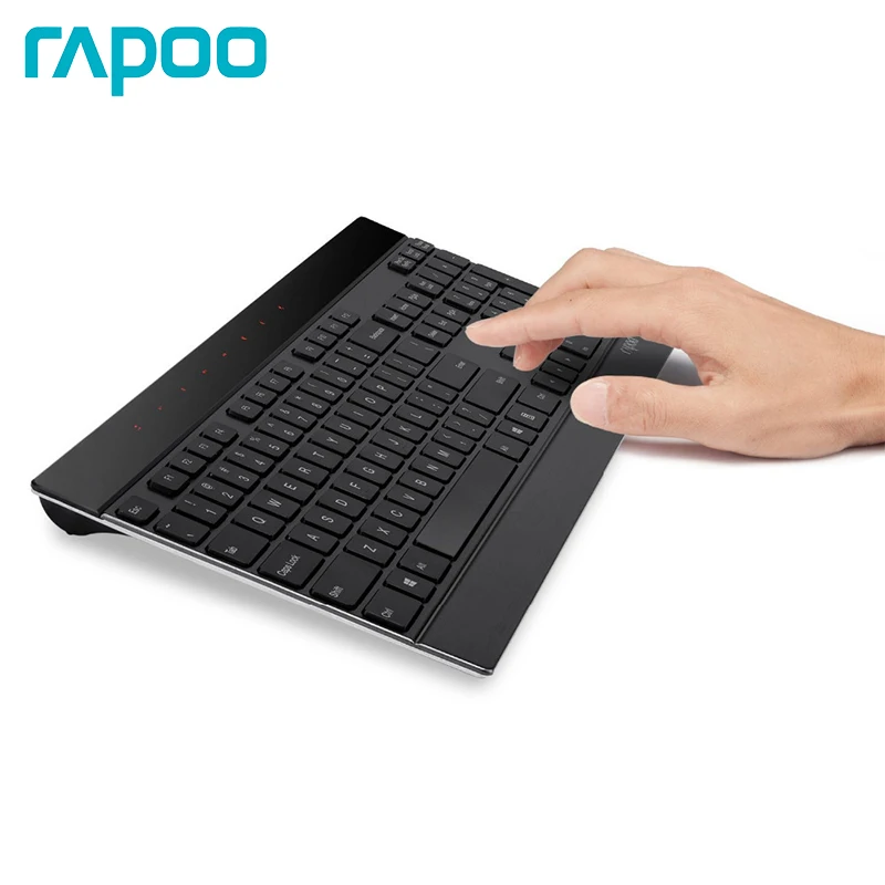 Rapoo 8900P 5G 4 0 мм ультра-тонкая интеллектуальная беспроводная клавиатура и лазерная