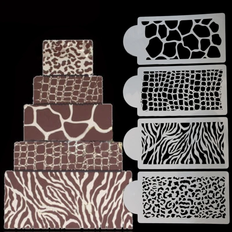 4 шт. шаблон для украшения торта пекарни|fondant molds|tools fondantfondant stencils |