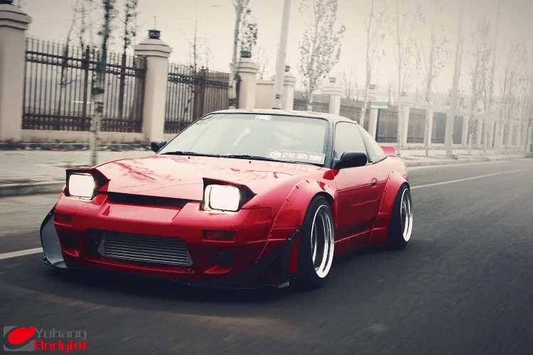 Передняя губа FRP для 180SX RPS13 Rocket Bunny V2 всего тела Наборы Стекло волокна