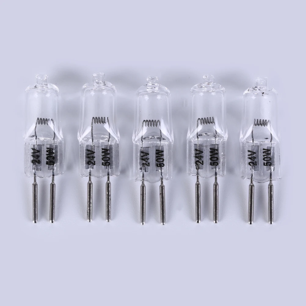 

5pcs Warm White Clear Bulb Machine Work Lights Beads G5.3 24V 35W/ 50W 2900K Halogen Bulb Dedicated Lathe Tool Machine Work Lamp