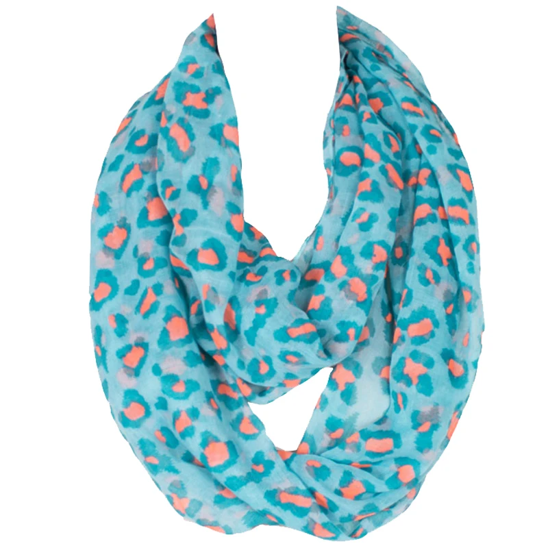 Женский легкий шарф из полиэстера с леопардовым принтом 180x47 см |