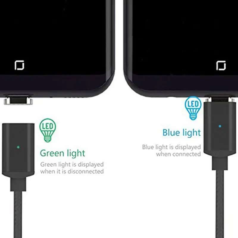 Магнитный кабель USB Type-C/IOS/Android Micro 1 м 2 4 А быстрая зарядка для iPhone X 8 7 Samsung S8 S7 S6 Note |