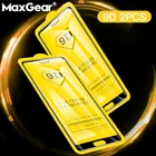 Защитное стекло MaxGear для смартфона Huawei P10P20P30P40Y5Y6Y7Y8PSmartNova5T антибликовое, цвет рамки черный, покрытие 9D, набор из 2 шт.