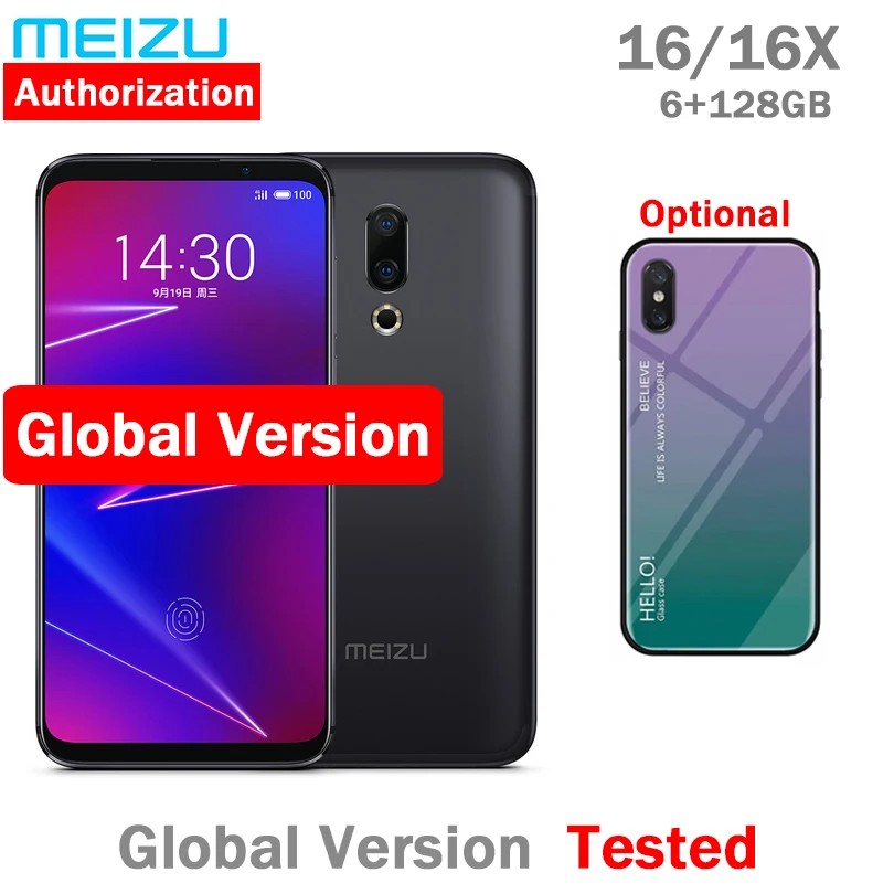 Глобальная версия Meizu 16 4G LTE 6GB 128GB мобильный телефон Snapdragon 710 Восьмиядерный 6 0
