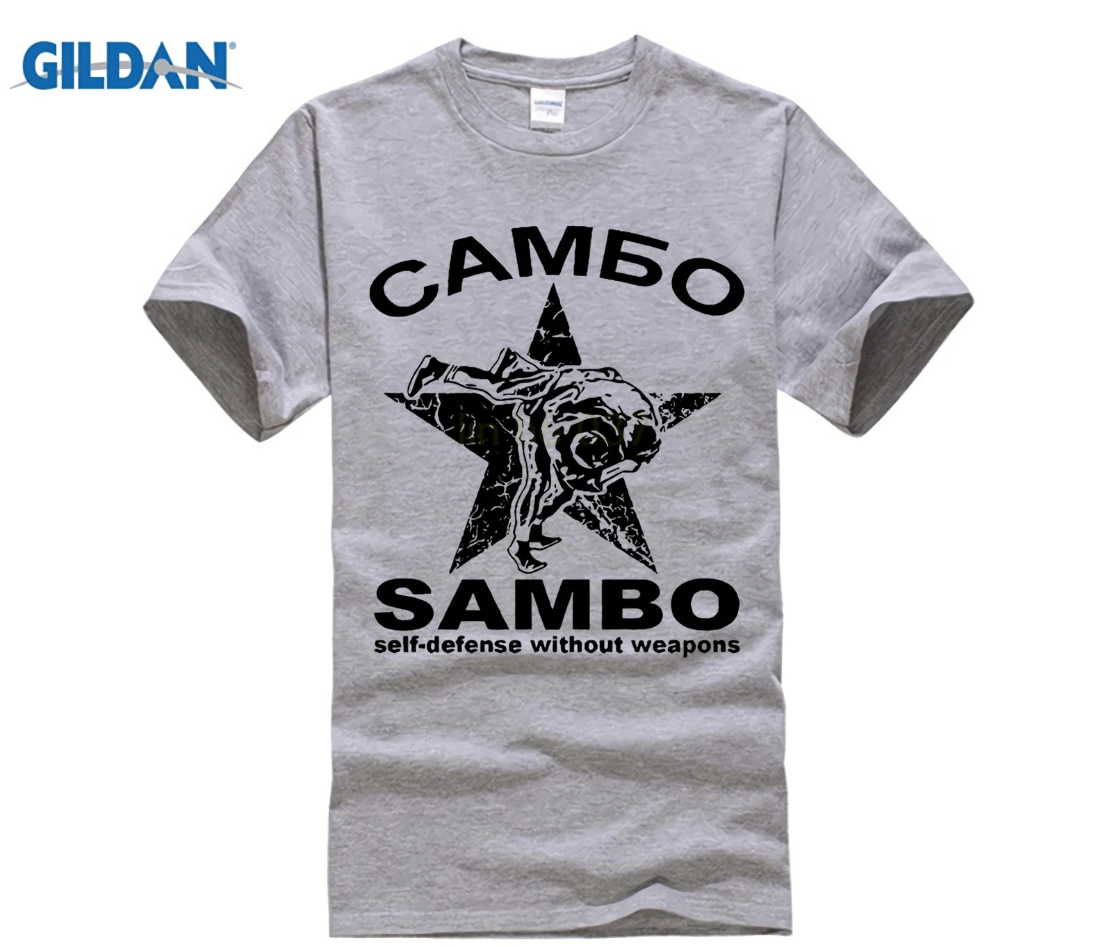 Модная Горячая Распродажа хлопок Sambo CAMBO Самозащита без оружия русский кунг-фу армейский зеленый футболка - Color: light grey