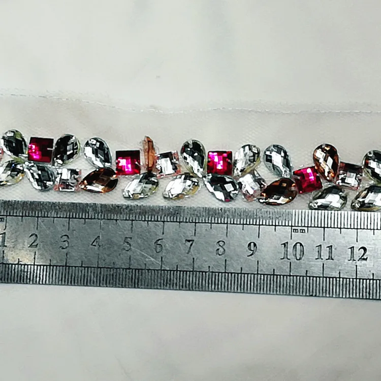 1 ярд rhinestone Вышивка бисером бахрома отделка для одежды сумки обувь ручной работы бисером аппликации аппликация для шитья аксессуары