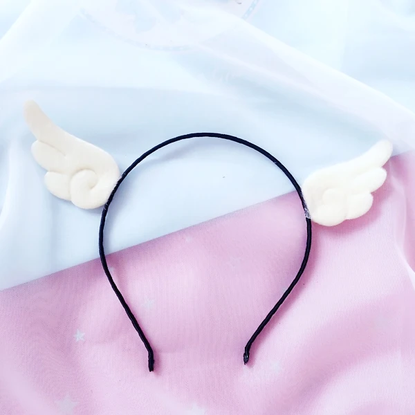 angle hairband Забавная повязка на голову с ушками на Хэллоуин повязка на голову аксессуары для головных уборов японская Лолита кавайная повязка для волос для девочек Ангел Дьявол Крылья обруч на голову - Цвет: angle hairband