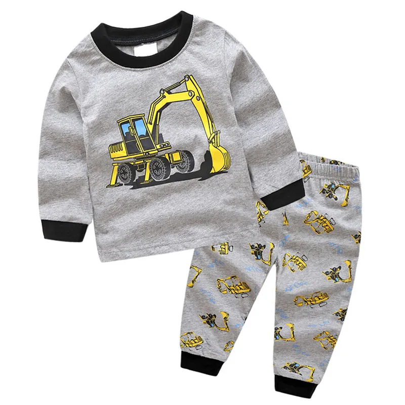 Детские пижамы повседневные комплект хлопковой для малышей новый осенне-зимний