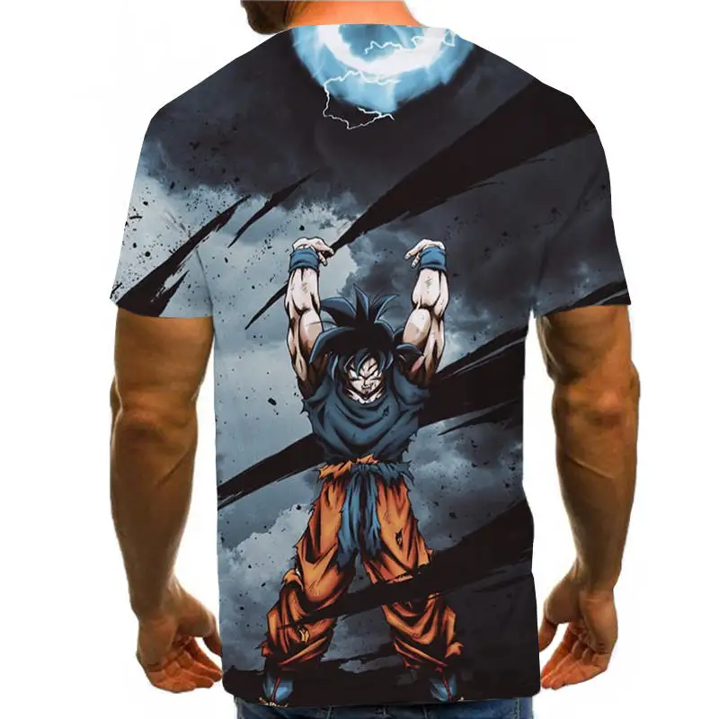 Dragon Ball Z Ultra Instinct God Son Goku Super Saiyan Men Tshirt 3D Printed Summer O-Neck Daily Casual Funny T shirt Plus Size