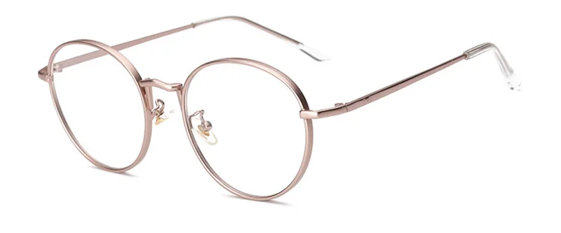 Rose Gold Clear SHAUNA, классические женские круглые солнцезащитные очки, Ретро стиль, мужские фиолетовые тонированные/прозрачные линзы, оправа для очков - Цвет линз: Rose Gold Clear