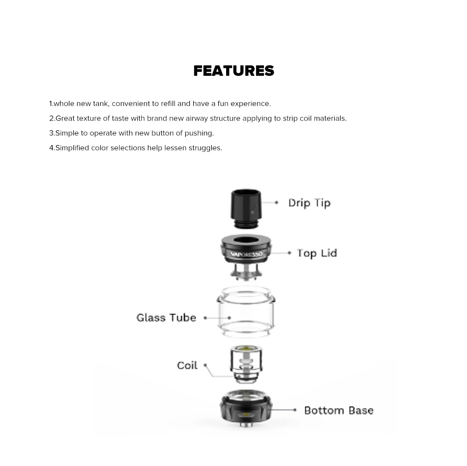Испаритель Vaporesso SKRR-S испаритель 8 мл электронная сигарета распылитель для роскошной коробки мод испаритель VS Vaporesso SKRR танк