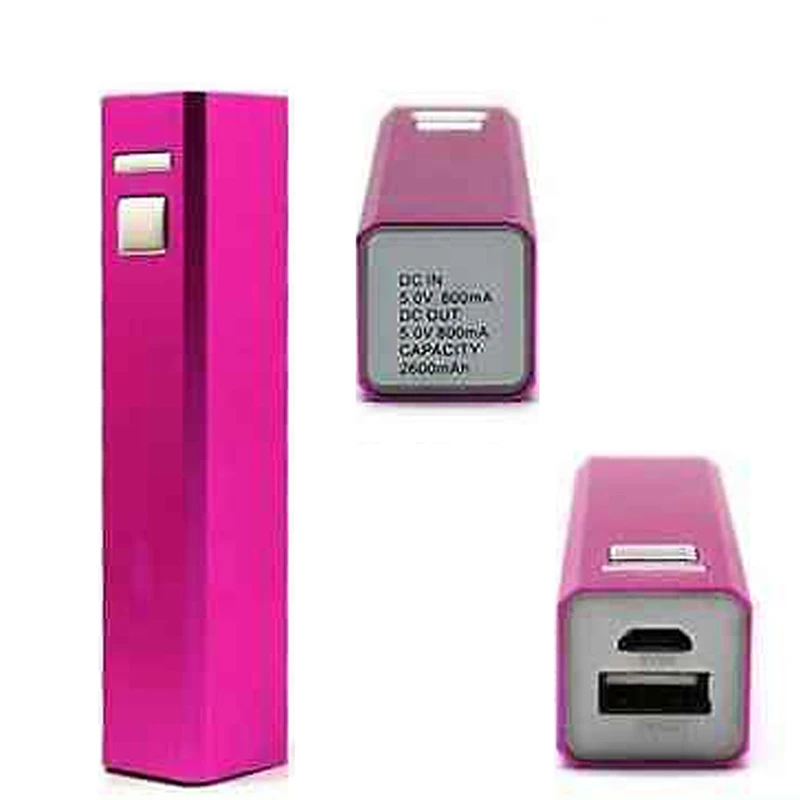 1 шт. алюминиевое Зарядное устройство USB 18650 2600 мАч внешний аккумулятор Комплект