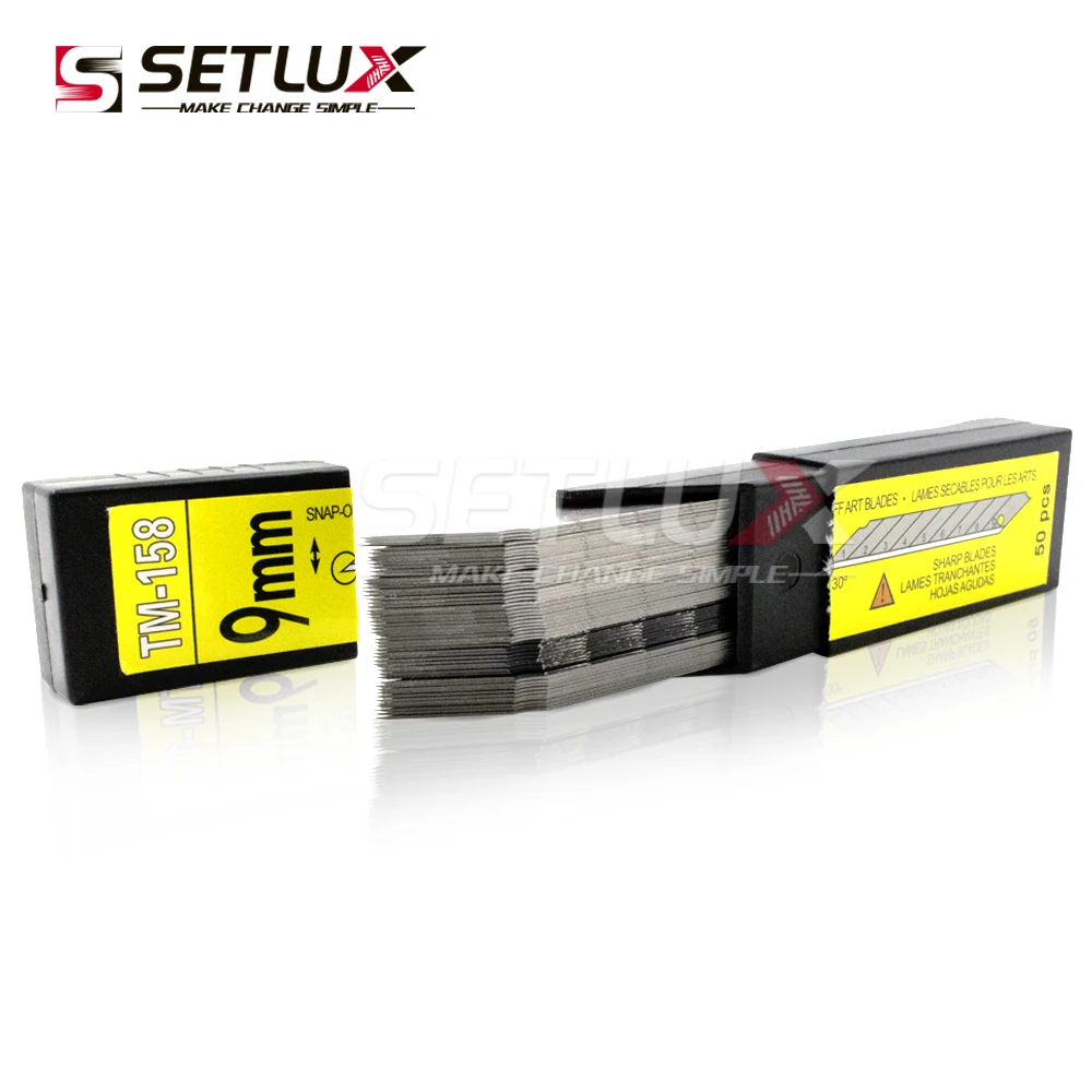 50 лезвий + 1 шт. SDI Нож Для высокоточной резки замок безопасности 9 мм нож из