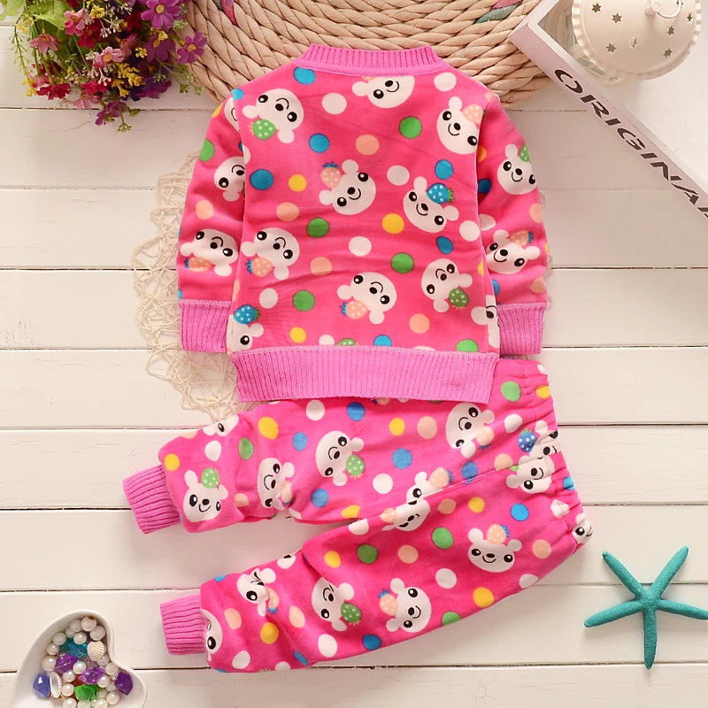Комплект с толстым свитером для маленьких девочек и мальчиков комплект одежды