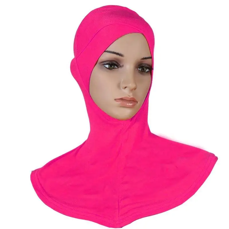 rose red Мусульманские женщины под шарф, шляпа, шапка, кость головной убор хиджаб исламский Niquabs обертывание Chemo Cover Arab cap s Ninja Amira шапки Ближнего Востока - Цвет: rose red