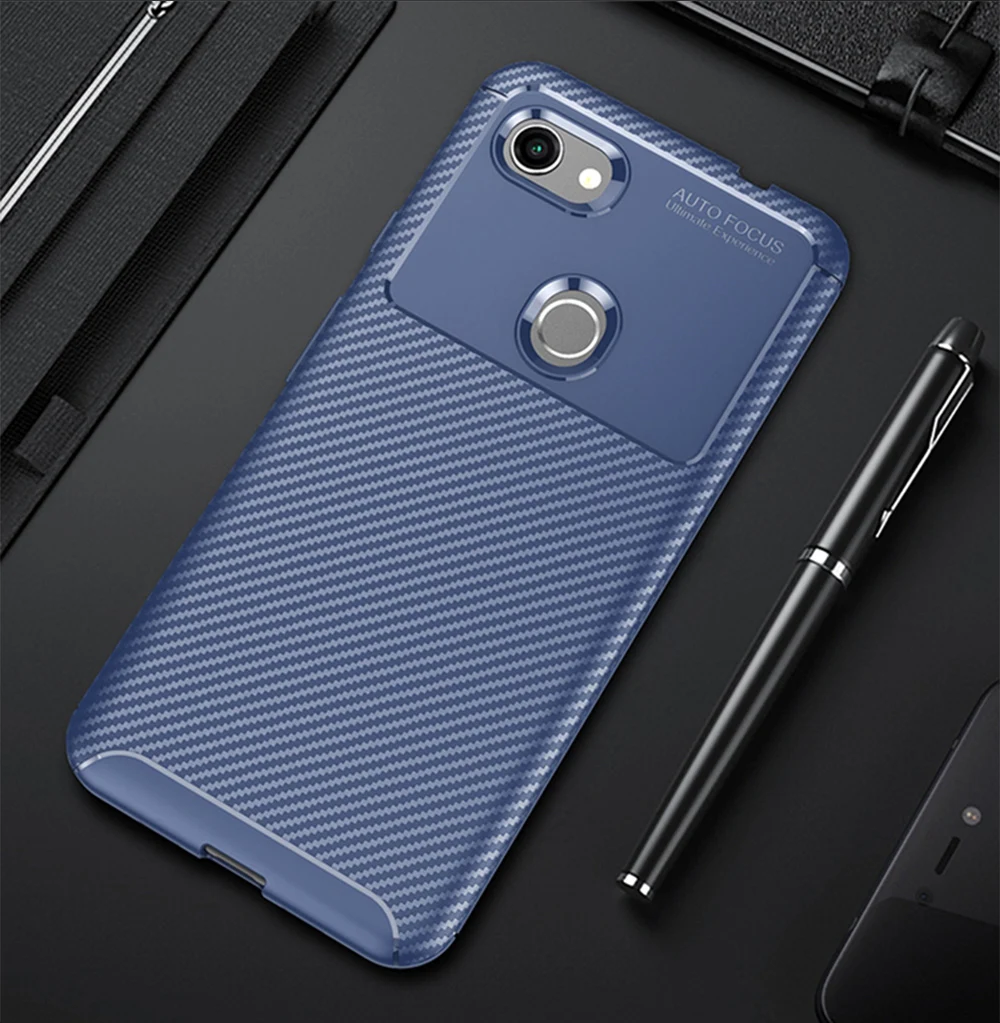 Чехол из углеродного волокна для Google Pixel 3A XL полная Защита задняя крышка Мягкий
