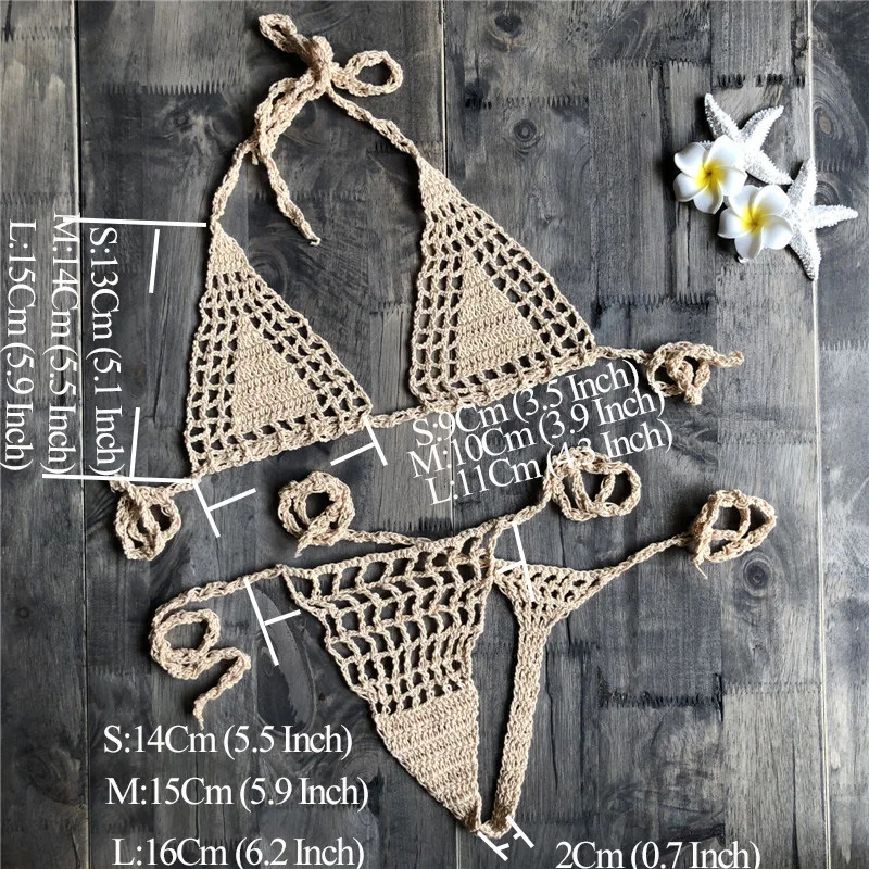 Новый комплект микро-бикини ручной работы сексуальный черный нижнего белья