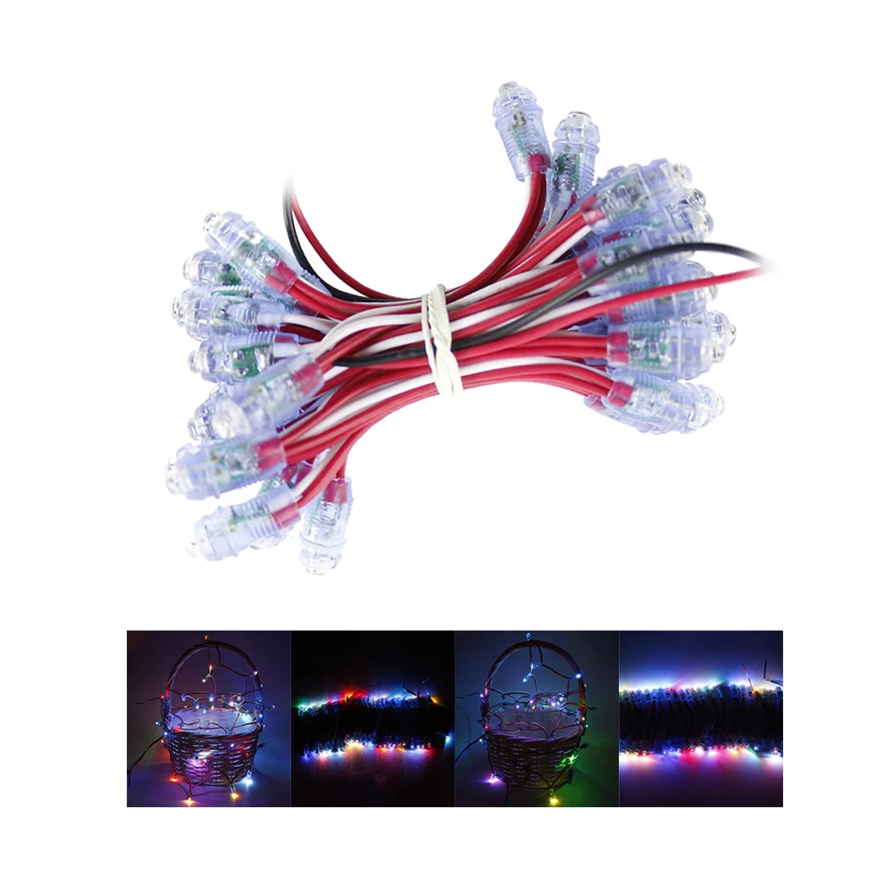 50 шт./лот светодиодный модуль 5 В пиксельный струнный свет водонепроницаемый