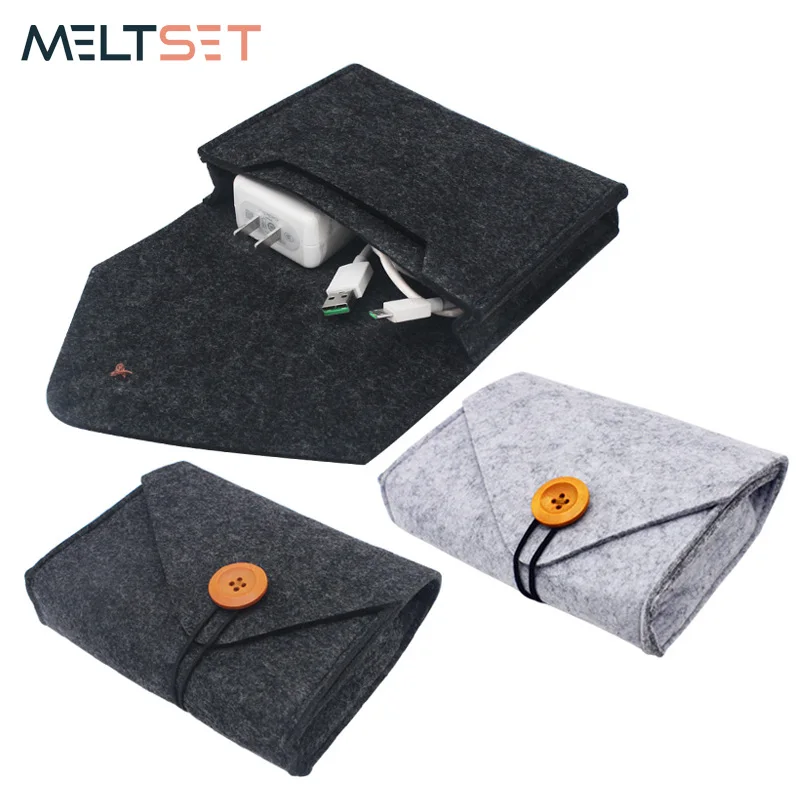 Домашняя Организация хранения Ключ Монета Пакет Мини войлочный мешок дорожный