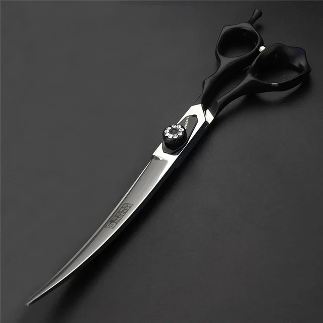 Up Curved scissors Ножницы для ухода за домашними животными, 7,0 дюймов, профессиональные ножницы, ножницы для стрижки собак, Профессиональные парикмахерские инструменты, филировочные ножницы - Color: Up Curved scissors