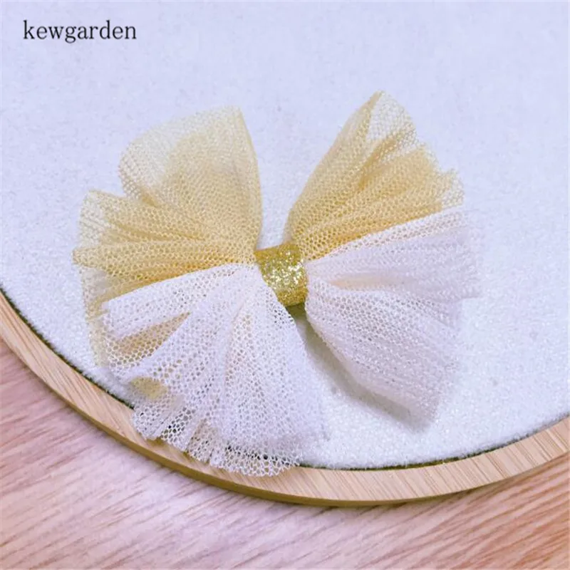 Kewgarden детская девочка Двойные Цвета Марля Кружева бант заколки для волос повязка