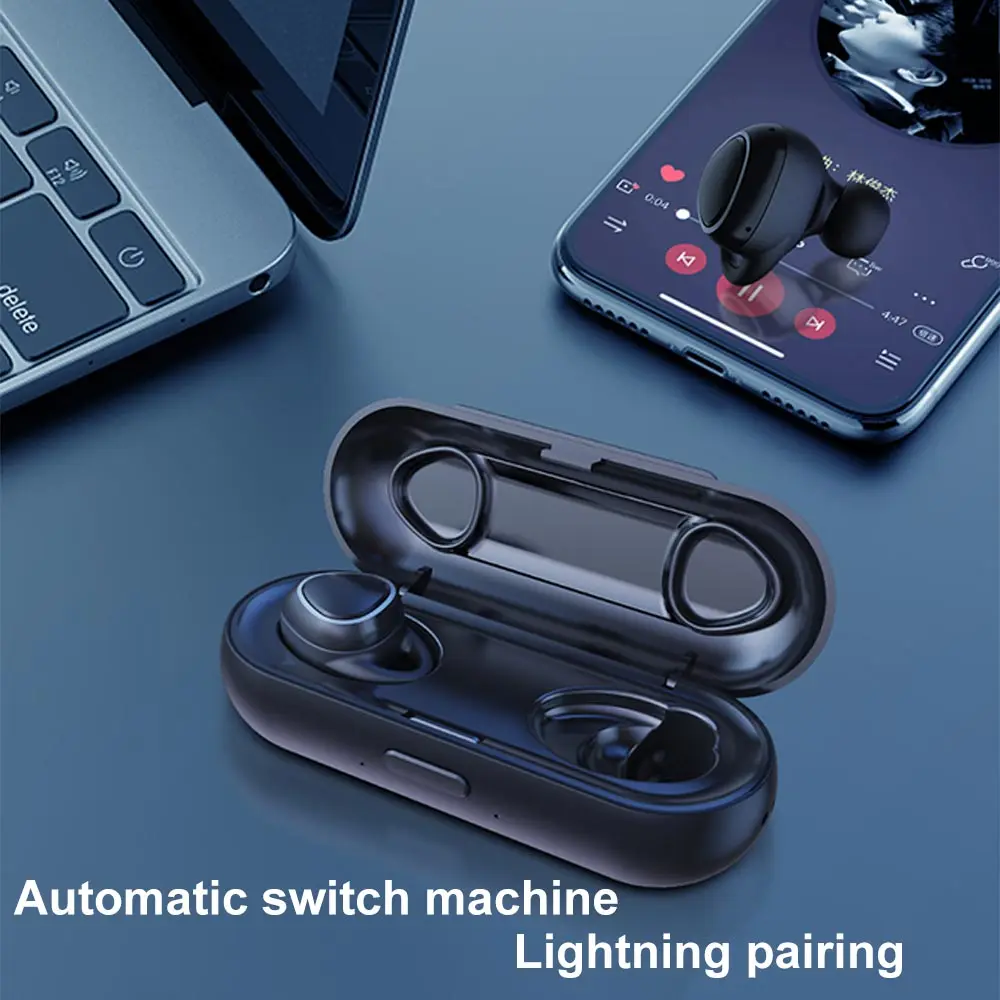 Настоящие наушники-вкладыши TWS с Беспроводной наушники Bluetooth 5,0 3D стерео наушники мини Водонепроницаемый спортивные гарнитуры с Зарядка чехол для Xiaomi samsung