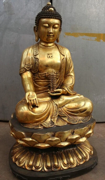 Оптовая продажа фабрики 33 &quotТибет Храмовая бронзовая фигурка позолоченный