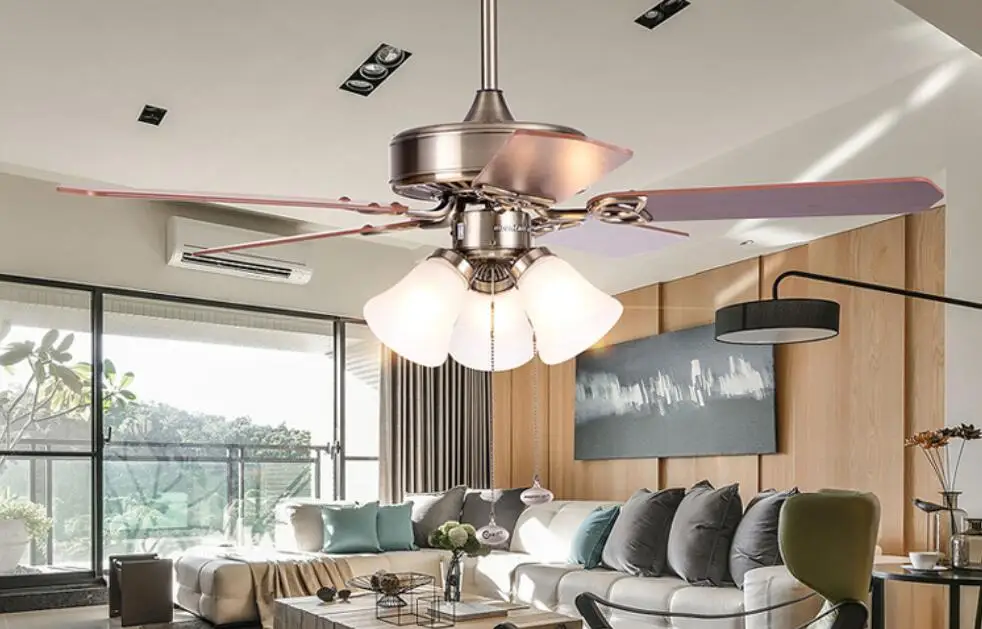 Потолочный вентилятор для ресторана лампа европейской современной спальни