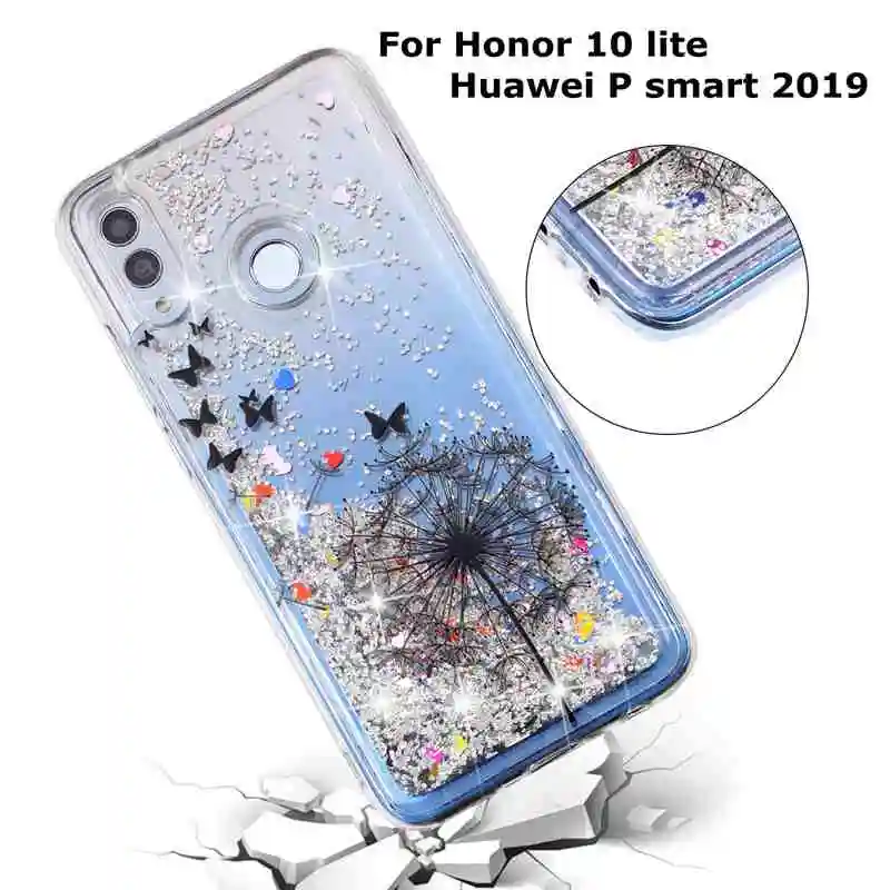 Чехол для huawei honor10 lite динамический Жидкий блеск мандала единорог бабочка цветок
