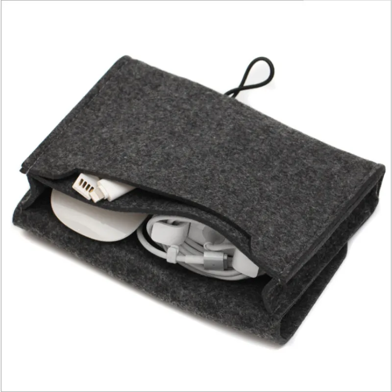 Главная хранения организации 1 шт. ключ монета посылка мини фетр сумка наушники SD