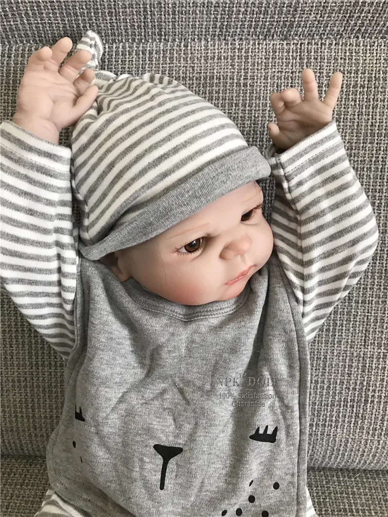 57 см NPK стиль полное тело силикон Bebe Reborn Menino Кукла Реалистичная новорожденная кукла-Мальчик Дети хороший Playmate игрушка девушки Brinquedos