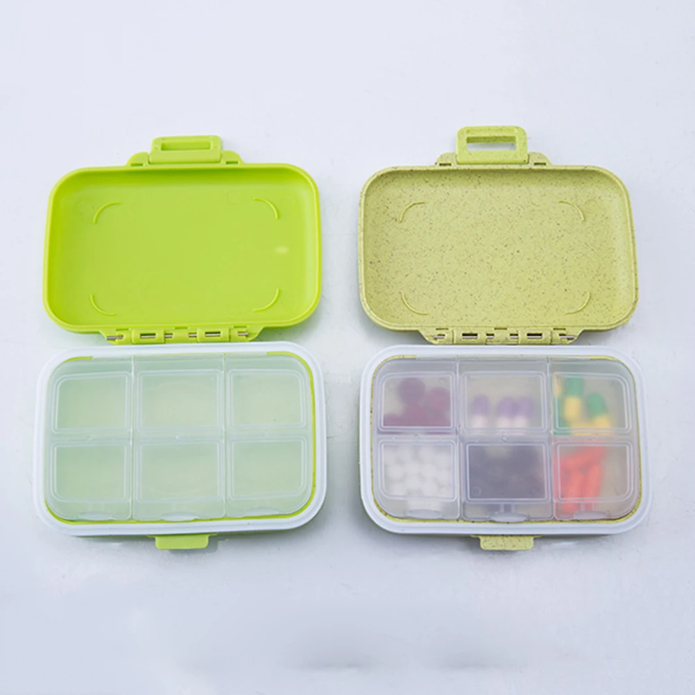 1 шт. футляр для таблеток шесть отделений коробка лекарств путешествий|Коробки и