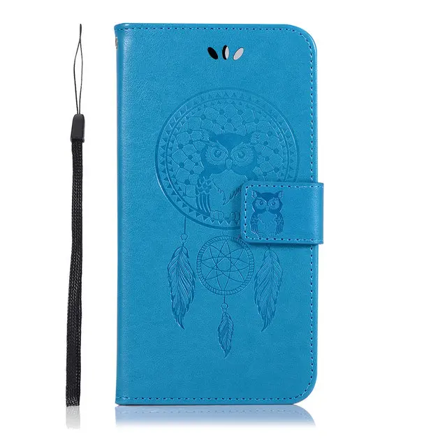 Кожаный флип-кейс для huawei Honor 9 Lite чехол huawei Honor 5C 6C 6X 7X V9 V10 чехол для телефона Funda huawei Honor 9 Honor9 чехлы - Цвет: Blue case