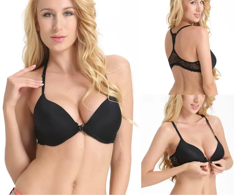 Сексуальный женский бюстгальтер с застежкой спереди тонкая мягкая кружевная