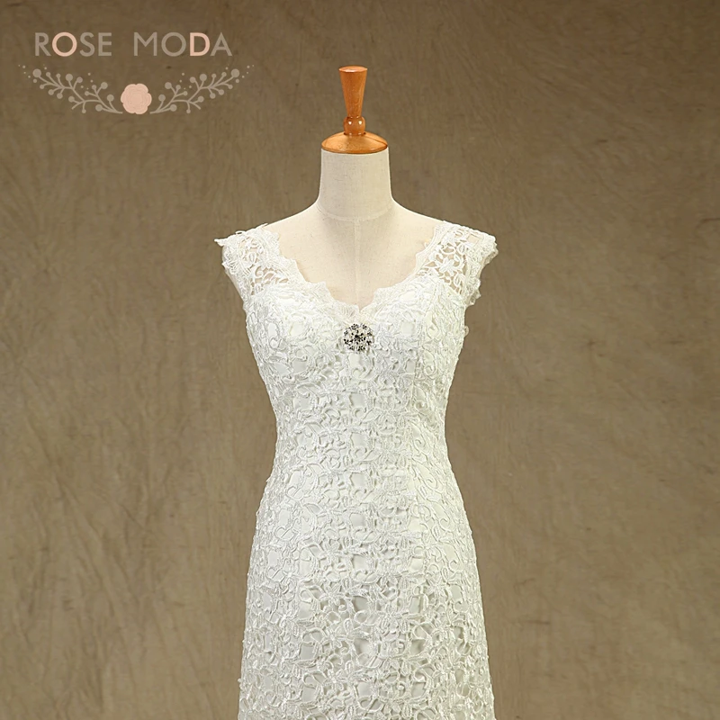 Кружевное свадебное платье с V образным вырезом и кристаллами|real photo|wedding dress