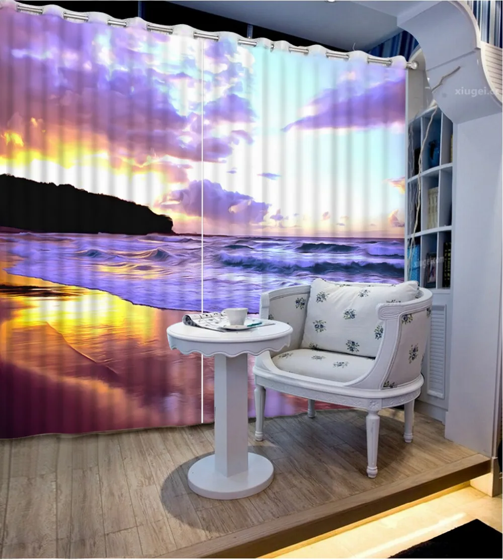 3d занавески современные для окон домашний декор природный пейзаж любых размеров