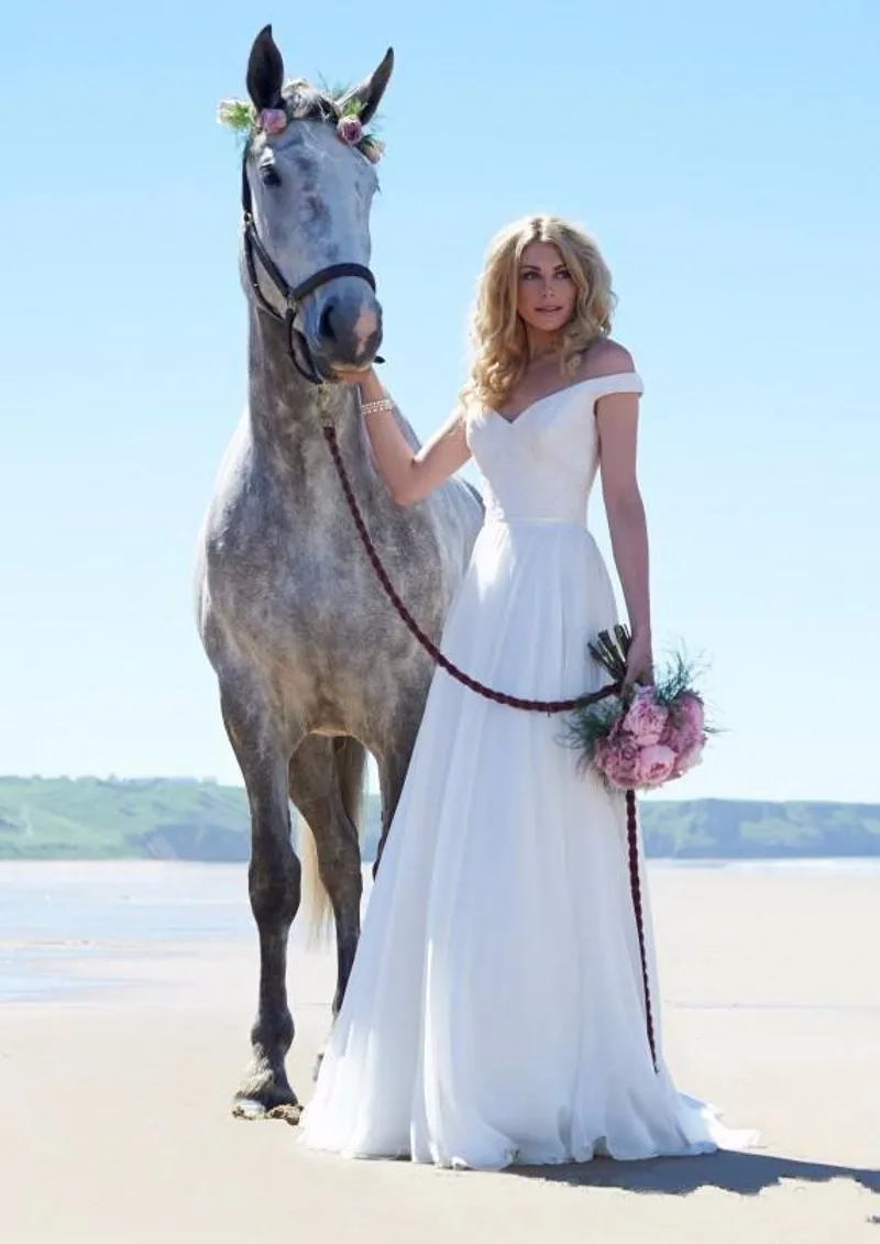 Шарм-Line Свадебные Платья 2017 V-Образным Вырезом Спинки Рукавов Развертки Поезд