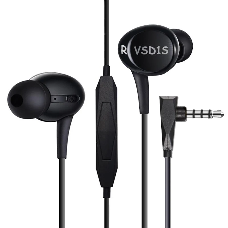 VSONIC новые VSD1S VSD1Si профессиональные шумоизоляционные HIFI наушники-вкладыши с внутриканальным управлением наушники IEM женский вокальный поп - Цвет: NEW VSD1Si black