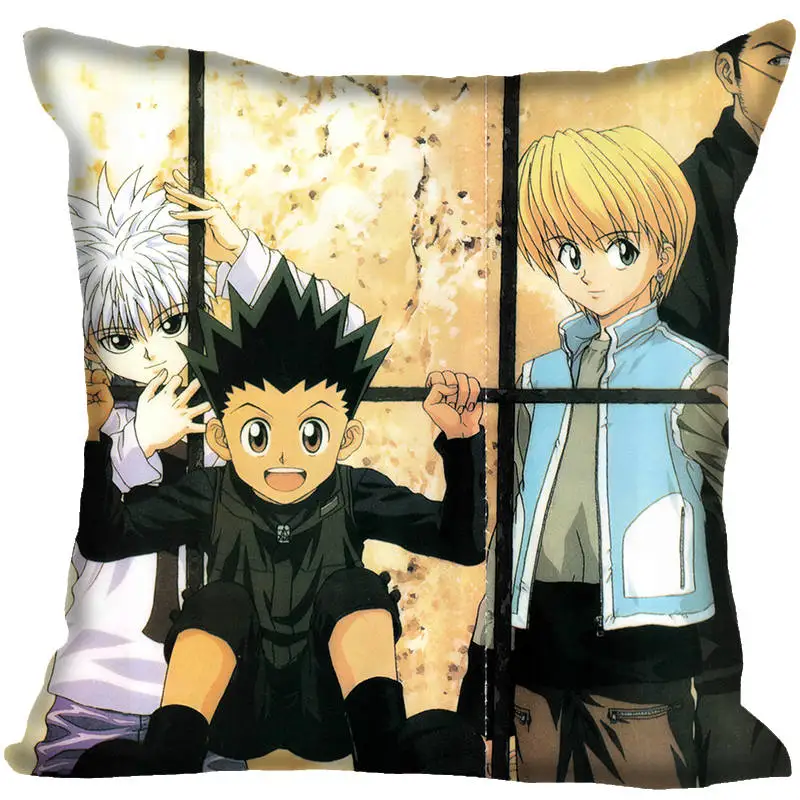 Новое поступление, наволочка для подушки Hunter X Hunter, для спальни, для дома или офиса, декоративные наволочки, квадратная Подушка на молнии, сатиновые мягкие, не выцветают