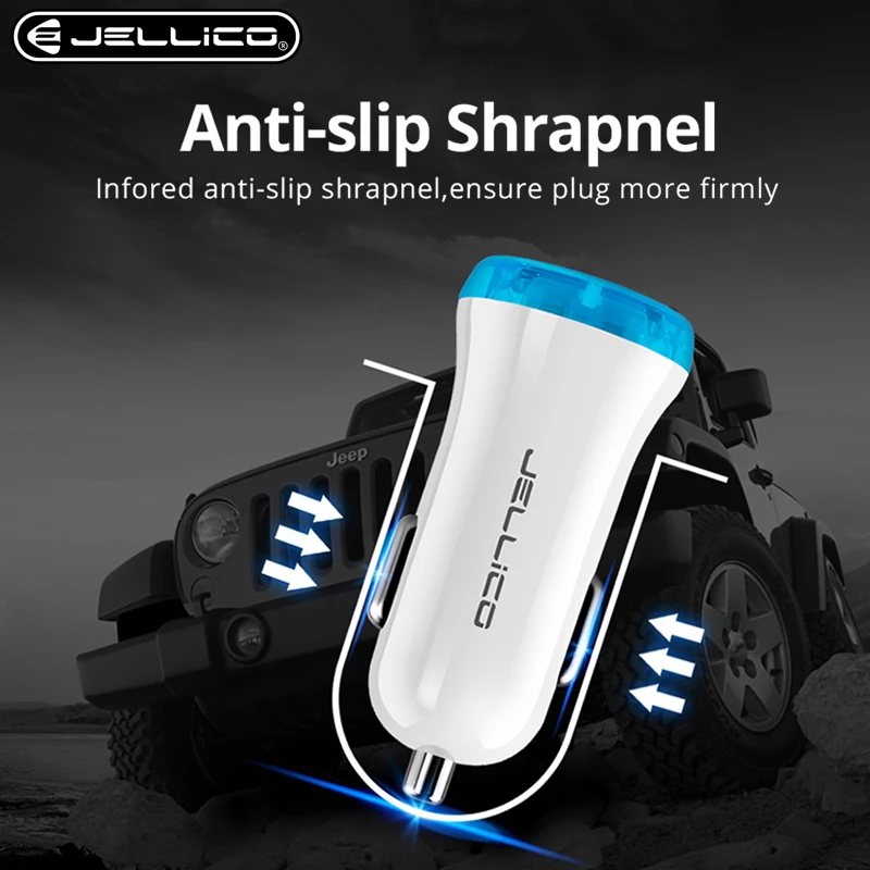 Jellico Dual USB Автомобильное зарядное устройство для телефона 5V 3.1A мобильный телефон